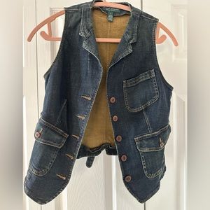LAUREN JEANS CO Ralph Lauen vintage style jean vest